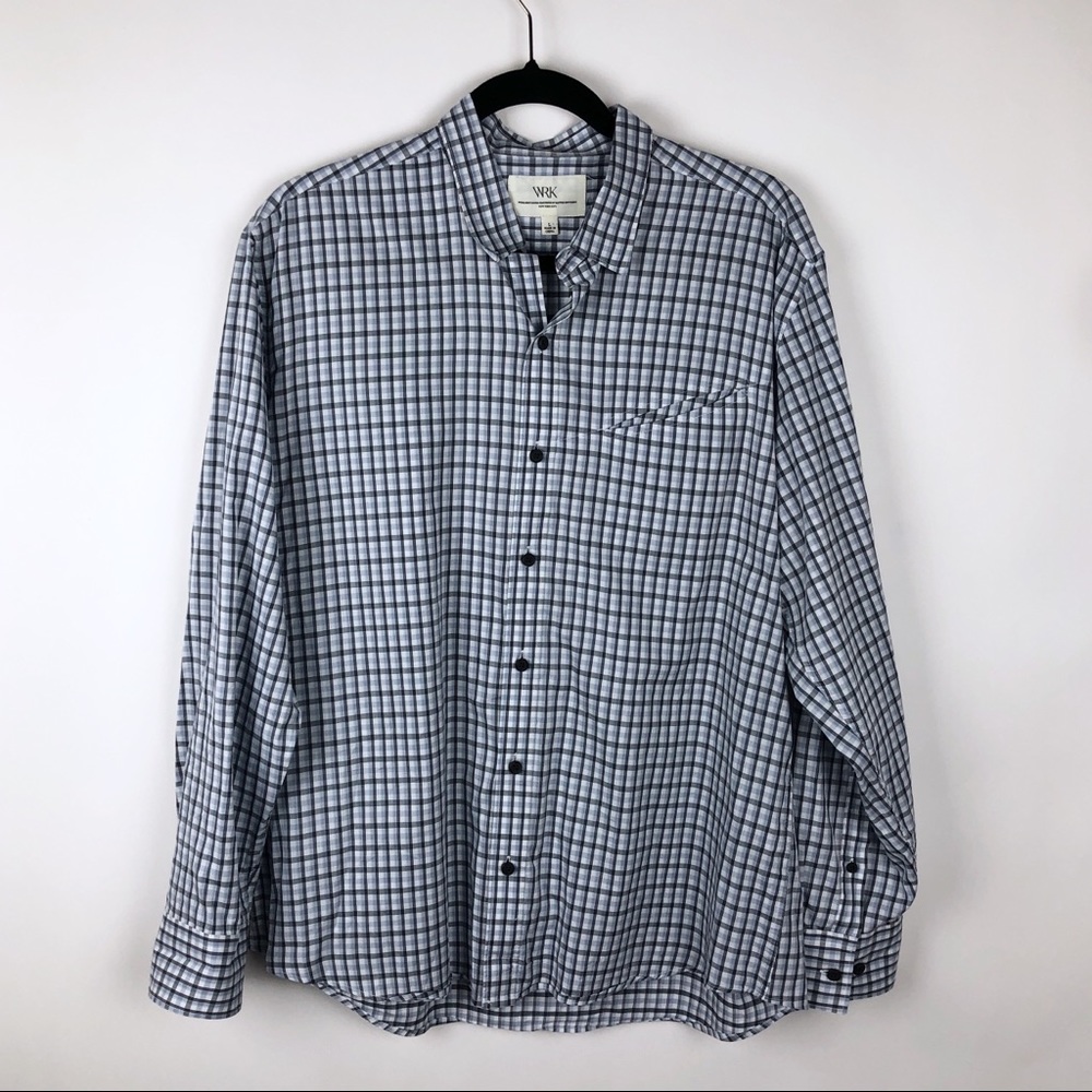 WRK Work Rest Karma Plaid Check Button Down